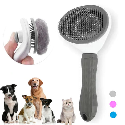 CleanBrush: Self-Cleaning Slicker Brush for Pets
