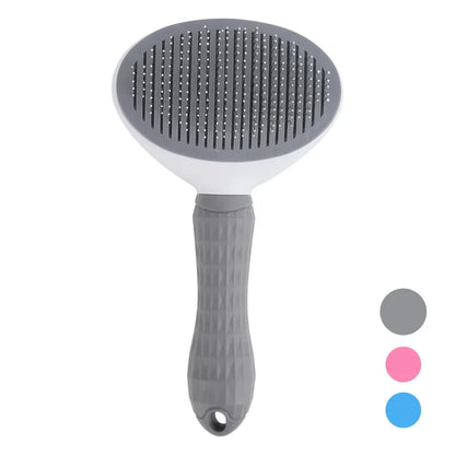 CleanBrush: Self-Cleaning Slicker Brush for Pets