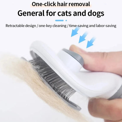 CleanBrush: Self-Cleaning Slicker Brush for Pets