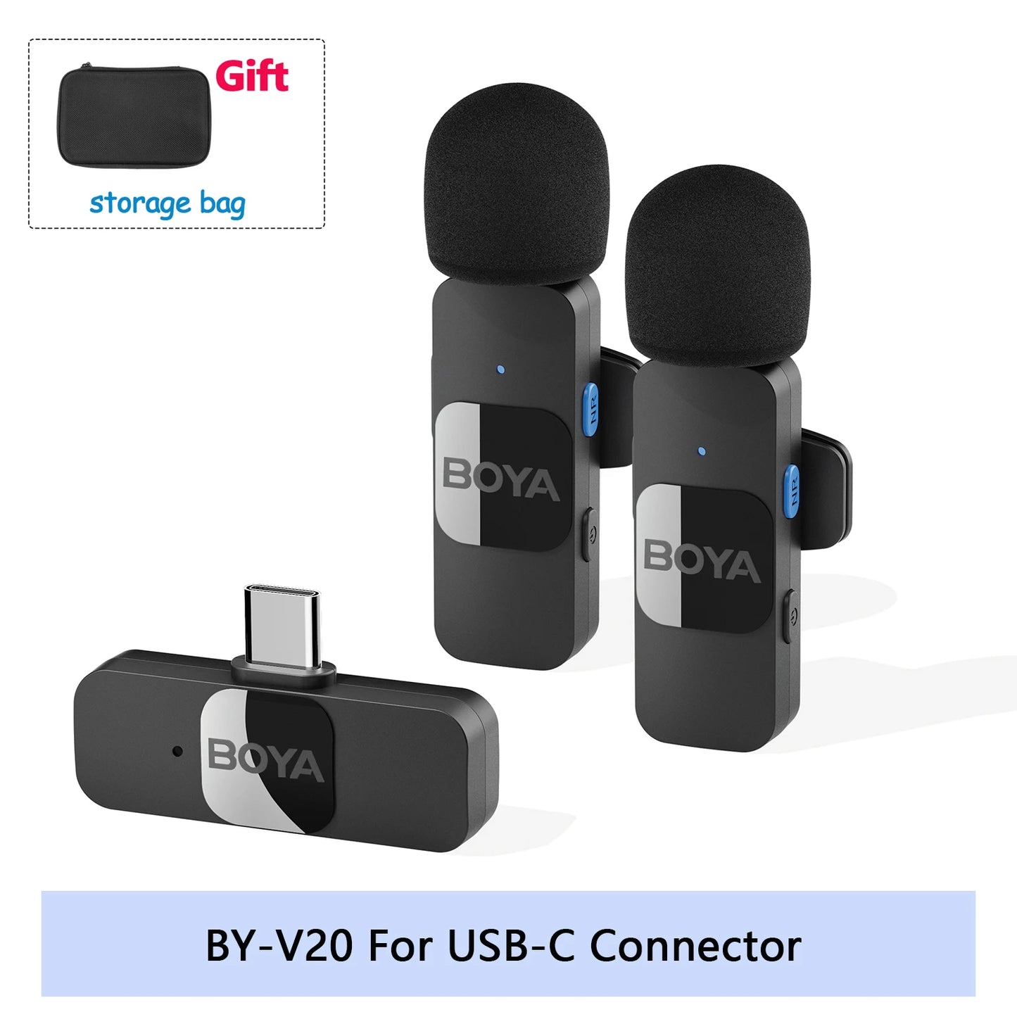 BOYA BY-V Pro:  Wireless Mini Lavalier Mic