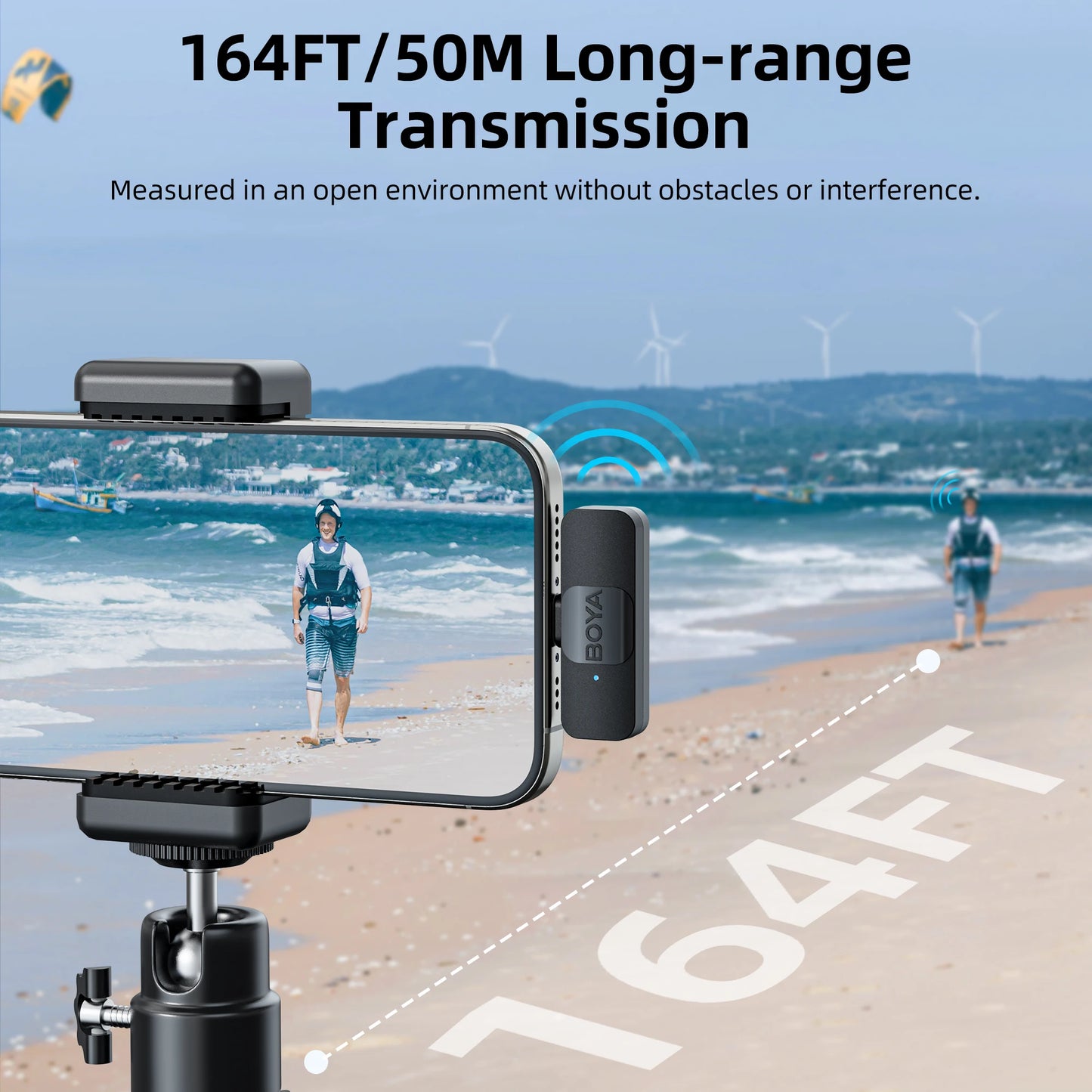 BOYA BY-V Pro:  Wireless Mini Lavalier Mic