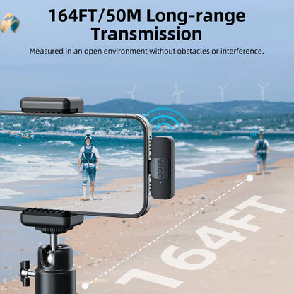 BOYA BY-V Pro:  Wireless Mini Lavalier Mic